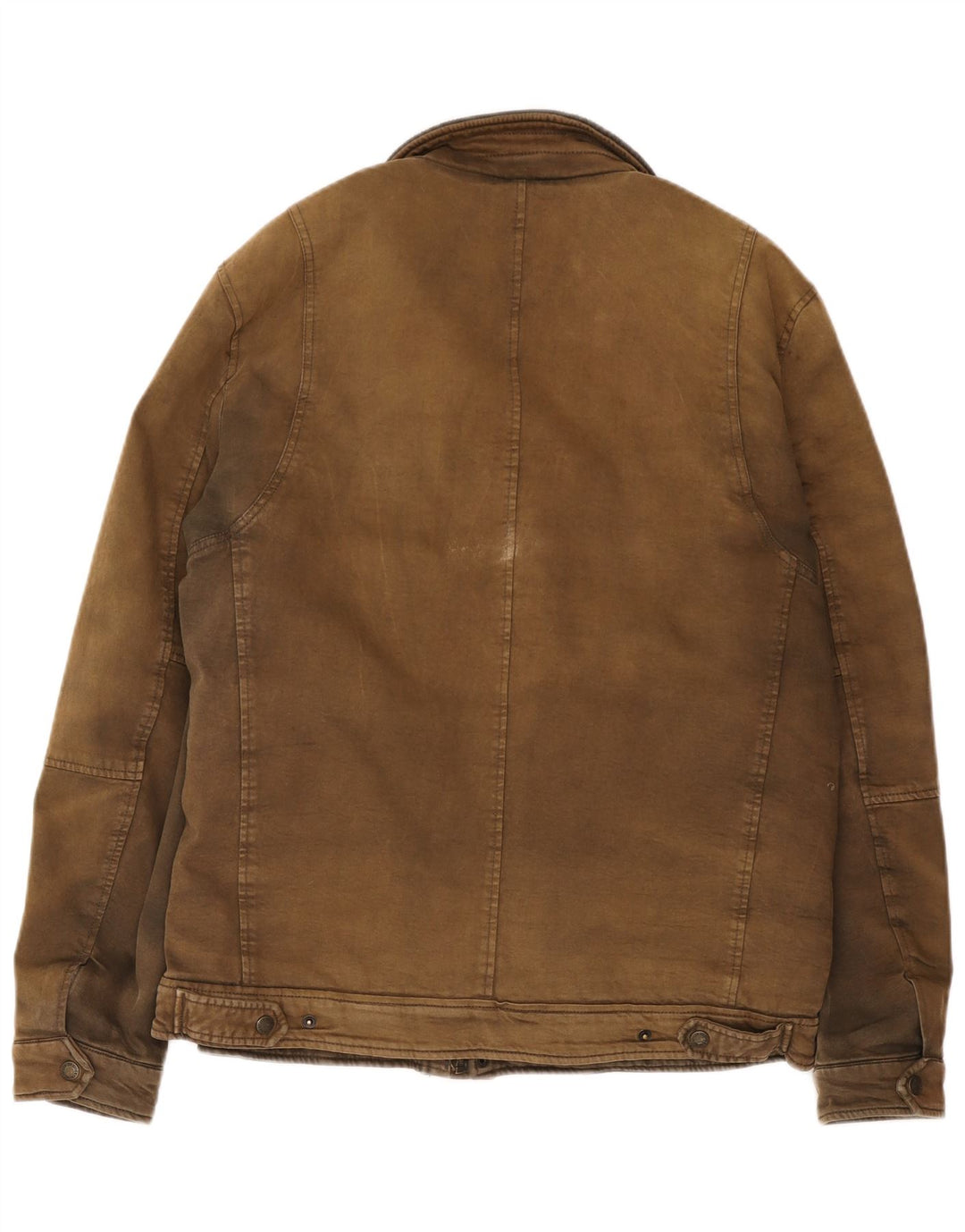 Jaqueta corta-vento masculina Levi's UK 40 grande algodão marrom