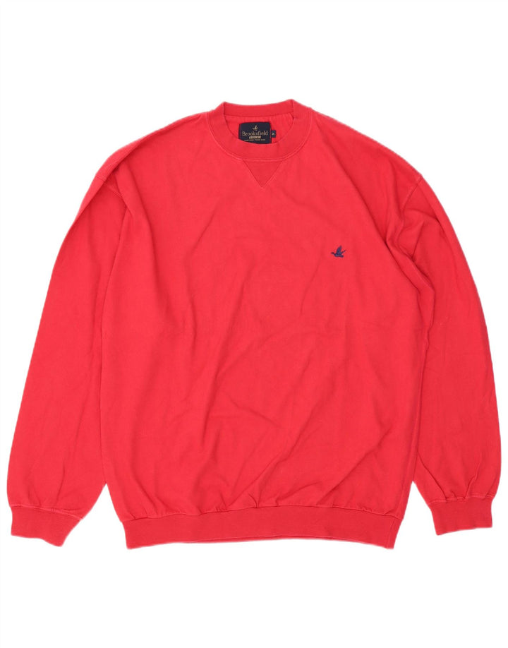 Suéter de moletom masculino Brooksfield grande vermelho