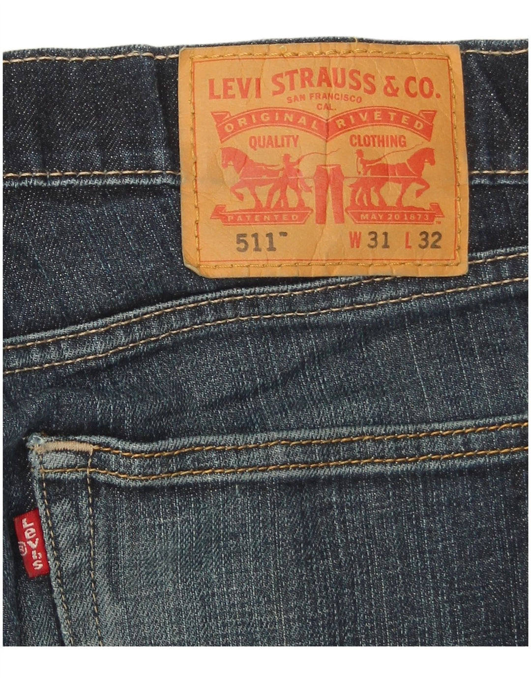 Calça Jeans Levis 511 Slim Masculina W31 L32 Azul Algodão