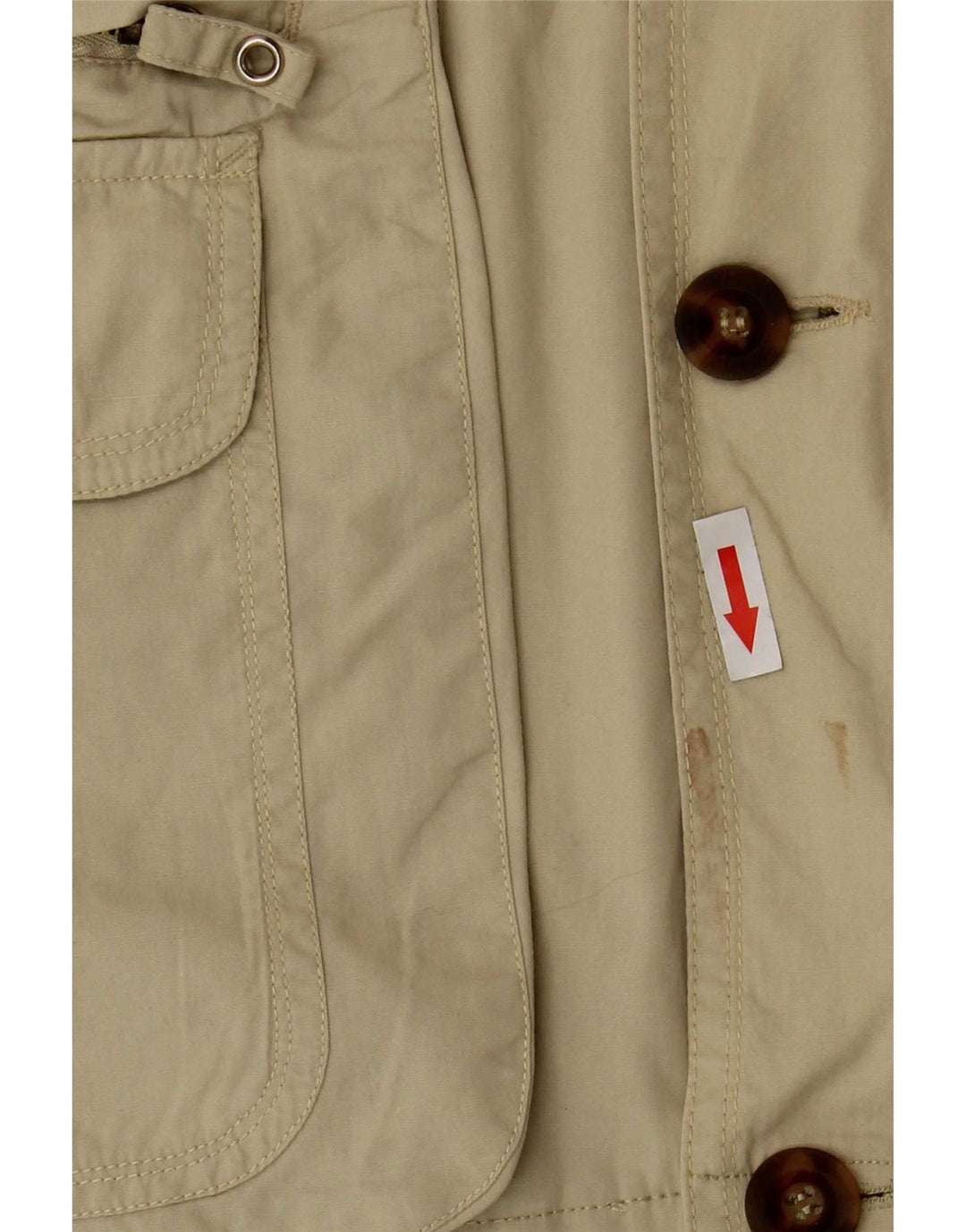 Jaqueta militar masculina vintage UK 38 bege médio