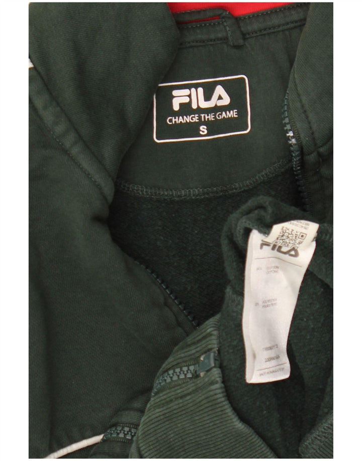 Fila Mens Tracksuit Top Jacket Pequeno Algodão Listrado Cáqui