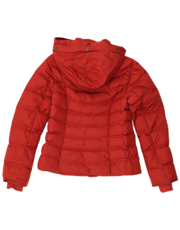 Jaqueta acolchoada com capuz feminina Timberland UK 12 poliéster vermelho médio