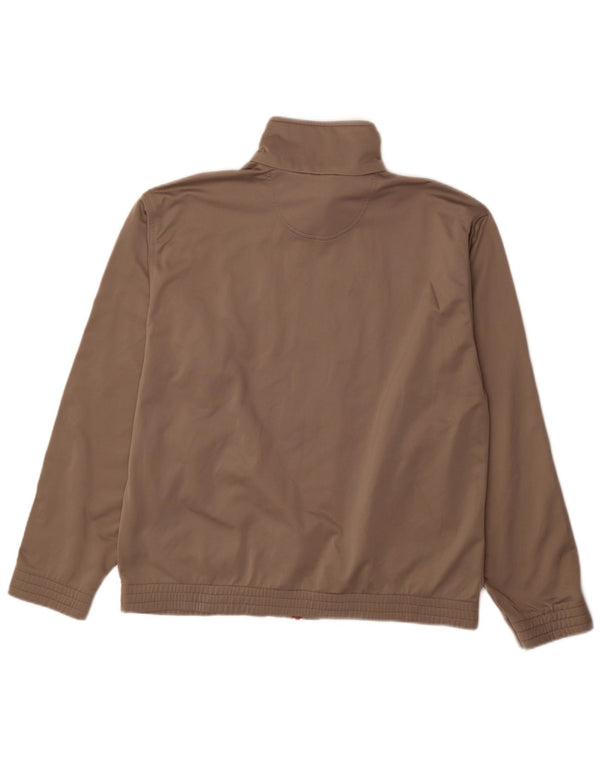 Jaqueta masculina de treino Lotto UK 40/42 grande poliéster marrom