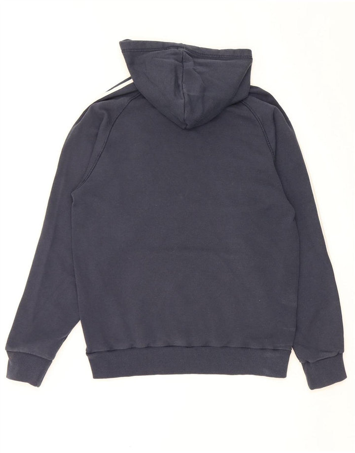 ADIDAS Mens Hoodie Jumper Médio Azul Marinho Algodão
