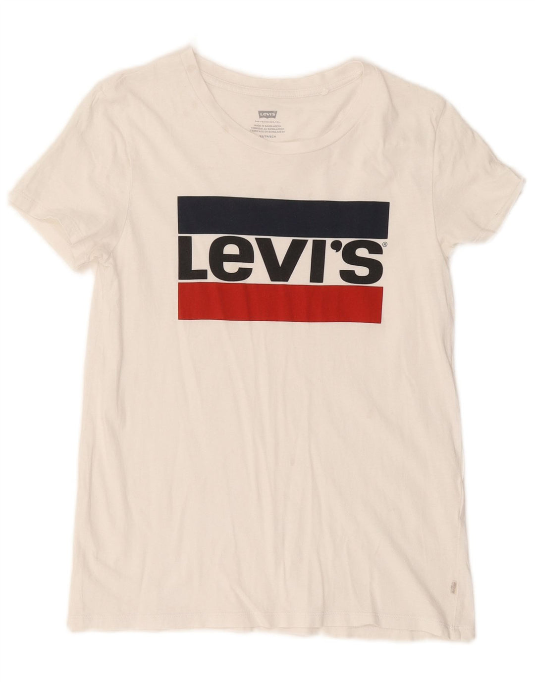 Camiseta feminina gráfica LEVI'S UK 6 XS branca