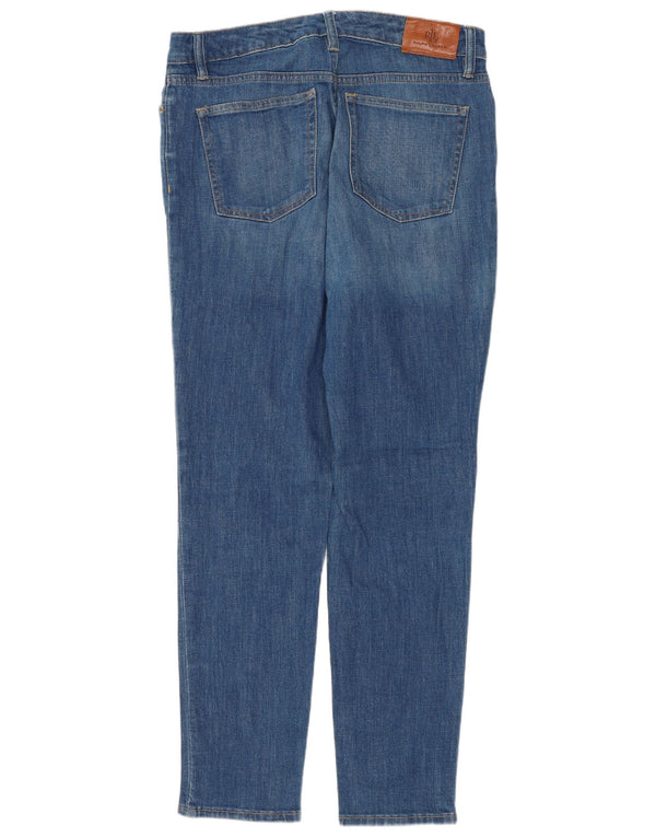 Jeans Slim Feminino Ralph Lauren EUA 10 Grande W32 L29 Algodão Azul