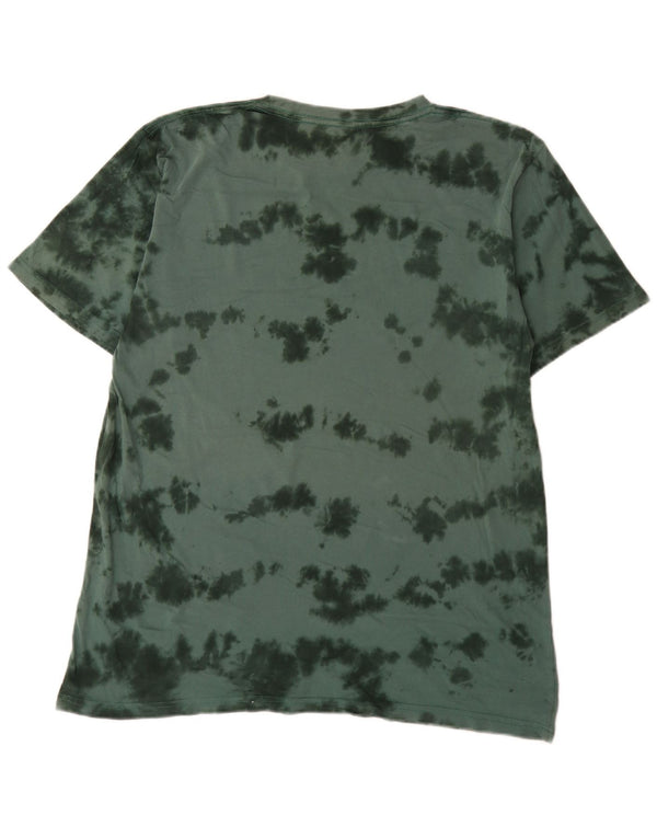 Camiseta gráfica masculina DC Top XL verde tie dye algodão