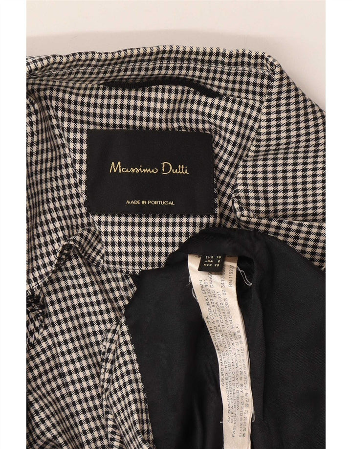 Jaqueta blazer feminina Massimo Dutti com 2 botões UE 38 pequena preta guingão