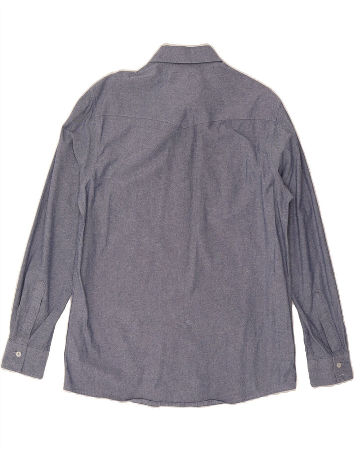 CREW CLOTHING Mens Classic Fit Shirt Medium Blue Cotton Vintage Crew Clothing and Second-Hand Crew Clothing from Messina Hembry 