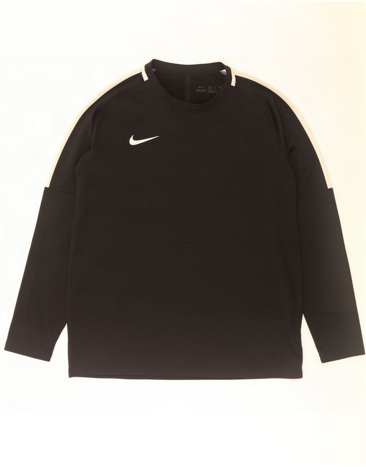 Top Nike Masculino Dri Fit Manga Longa Grande Preto Colourblock Poliéster