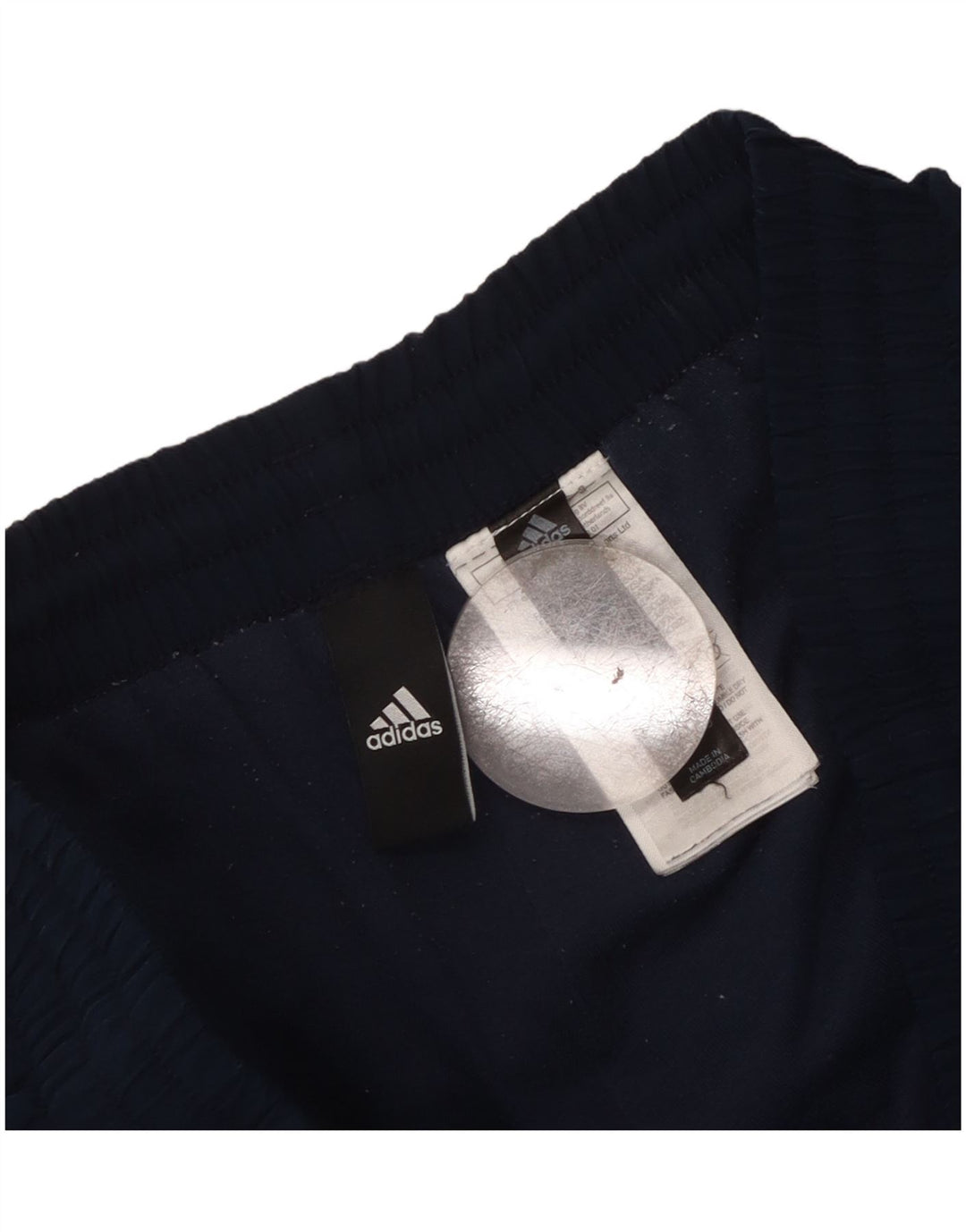 Calça de treino masculina Adidas Joggers grande poliéster azul marinho