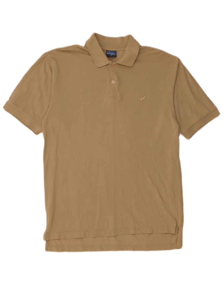 Camisa polo masculina ASICS algodão bege médio