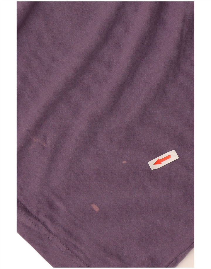 Camiseta masculina Crew Clothing Top médio algodão roxo
