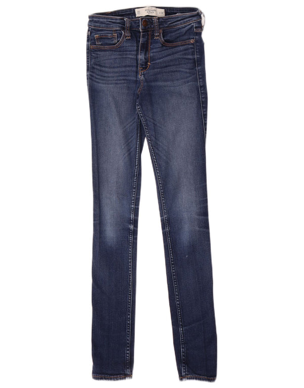 Calça jeans skinny feminina Abercrombie & Fitch W24 L29 algodão azul marinho