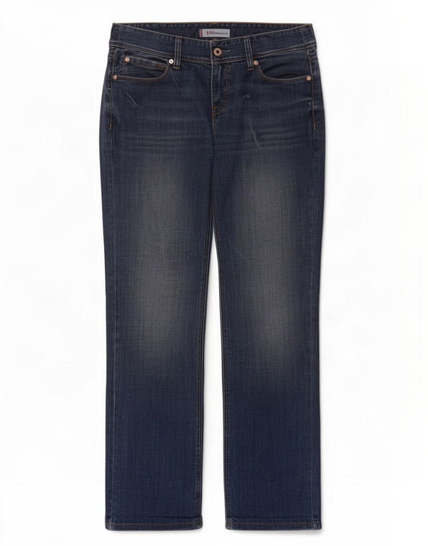 Calça jeans feminina Levi's 570 Straight W30 L32 azul marinho algodão