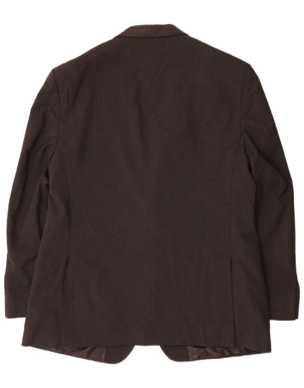 Jaqueta blazer masculina de 2 botões Marks & Spencer Reino Unido 44 XL cinza poliéster