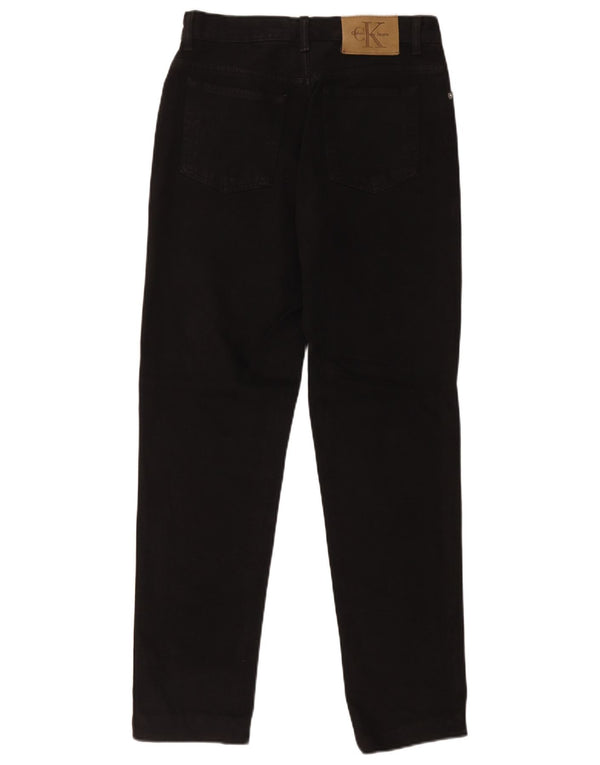 Calça jeans feminina Calvin Klein reta US 8 médio W30 L29 algodão preto