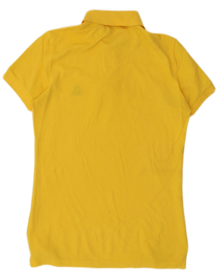 Camisa polo masculina Benetton pequena amarela