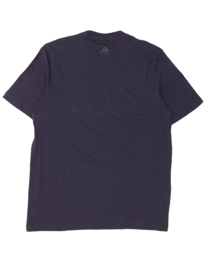 Adidas Camiseta Masculina Graphic Top Médio Algodão Azul Marinho