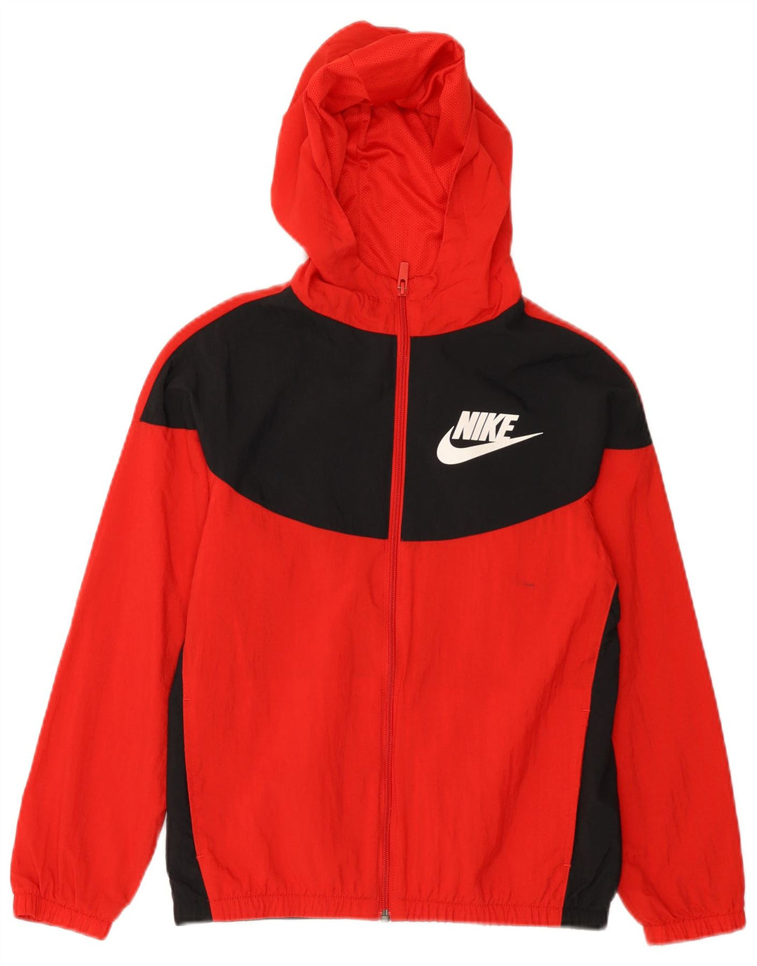 NIKE Boys Graphic Tracksuit Top Jacket 12-13 anos grande bloco colorido vermelho