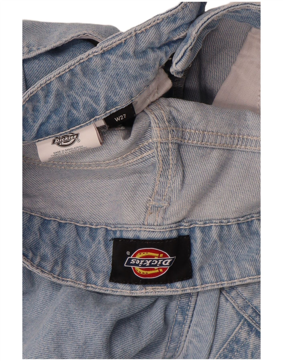 Calça jeans feminina Dickies Cargo Straight W27 L28 azul algodão