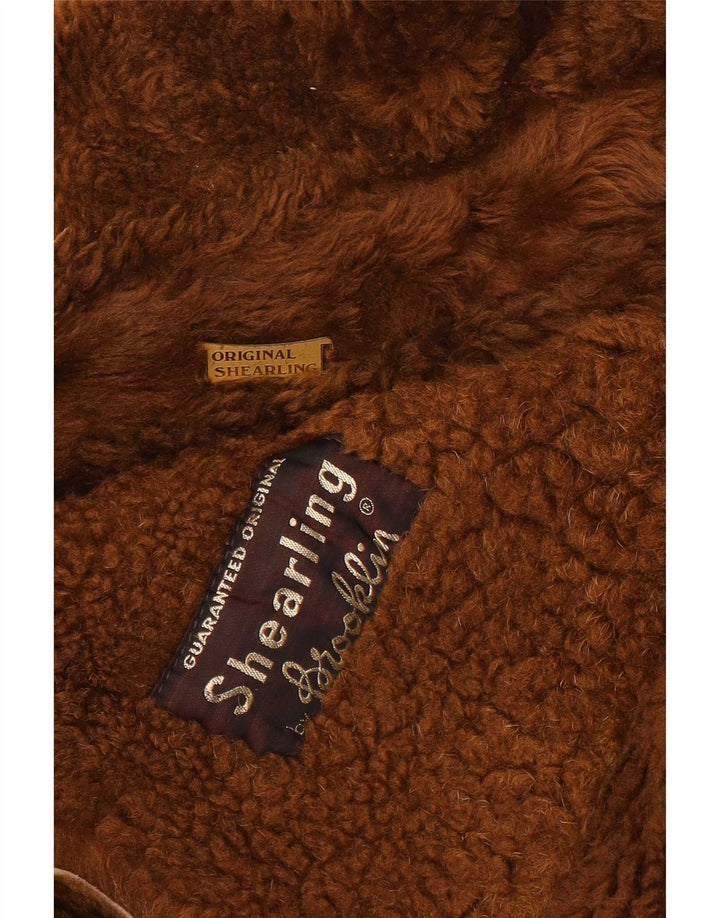 Sobretudo masculino Brooklin Shearling UK 38 bege médio