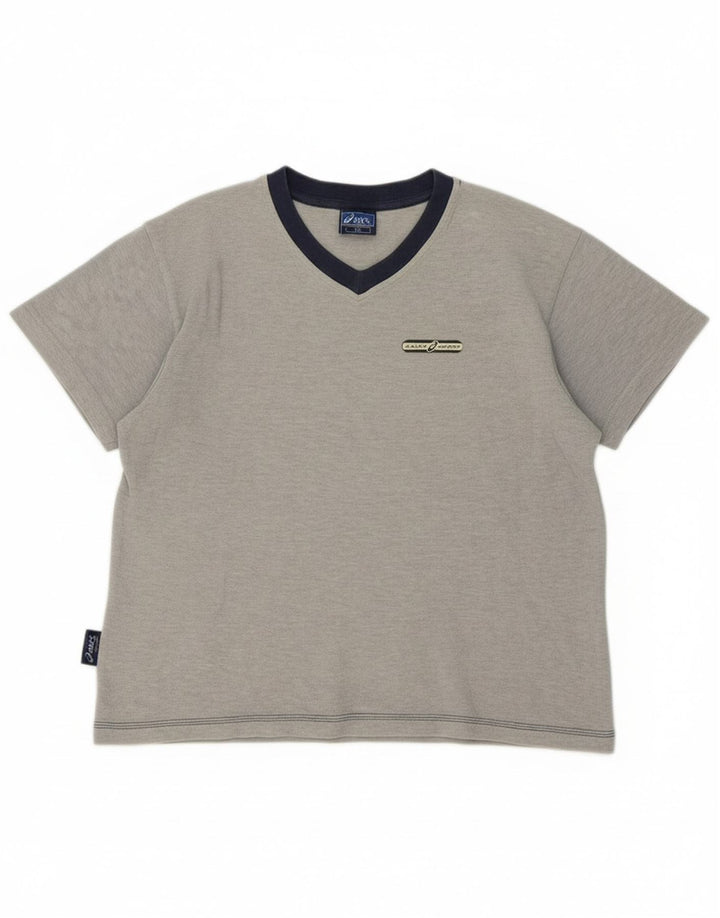 Camiseta ASICS Menino 11-12 Anos XL Cinza Algodão