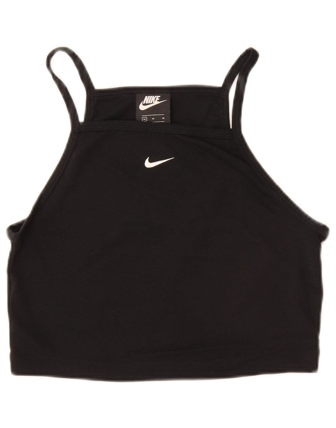 NIKE Meninas Crop Cami Top 10-11 Anos Médio Algodão Preto