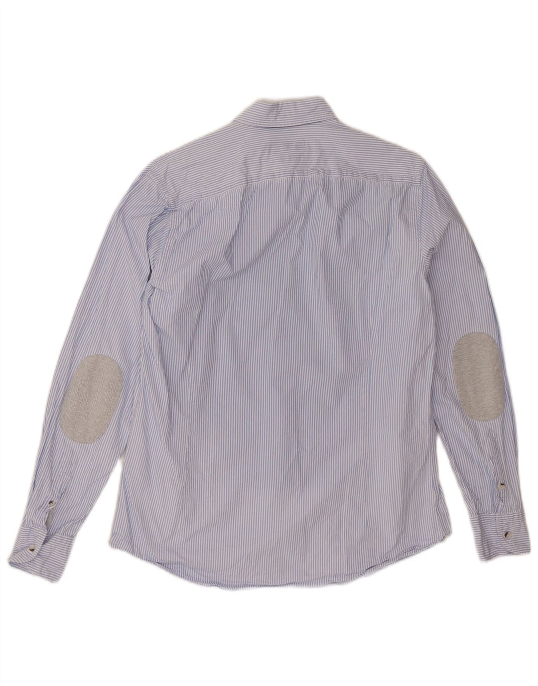 Camisa masculina MASSIMO DUTTI risca de giz azul médio