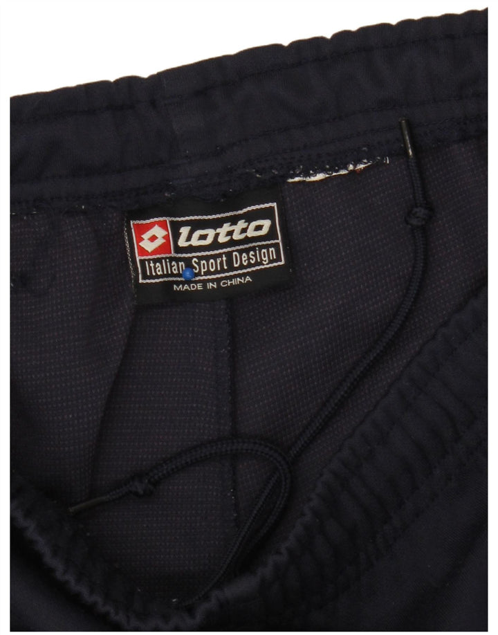 Lotto masculino gráfico completo agasalho grande azul marinho colorblock poliéster