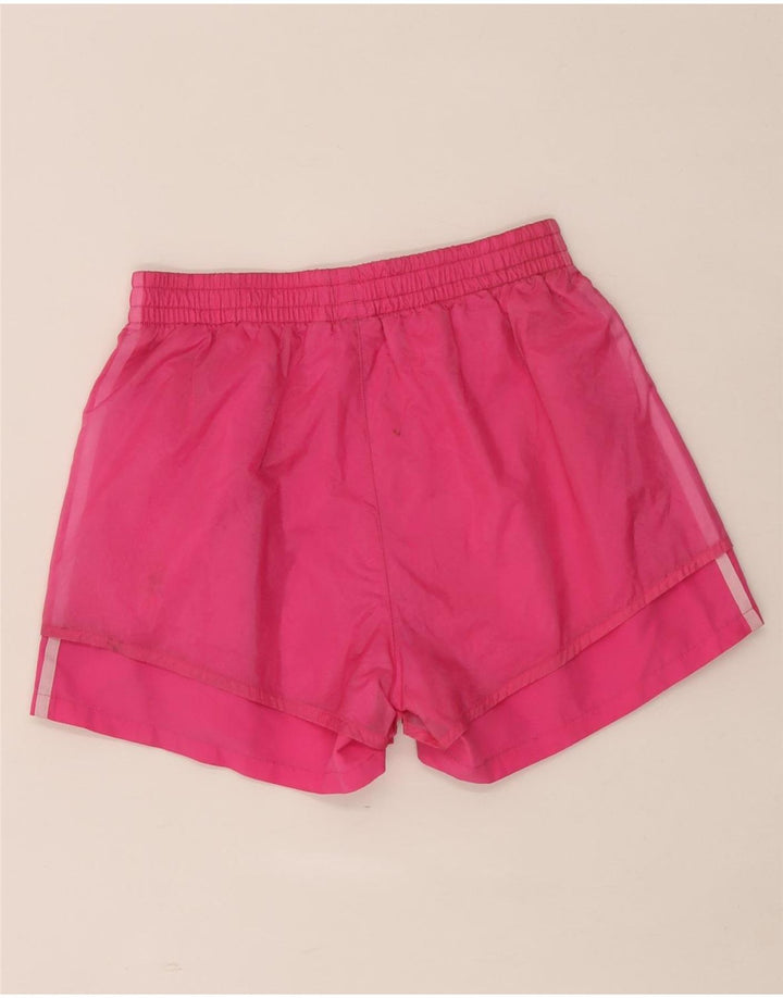 Shorts esportivos femininos Adidas UK 12 poliéster rosa médio