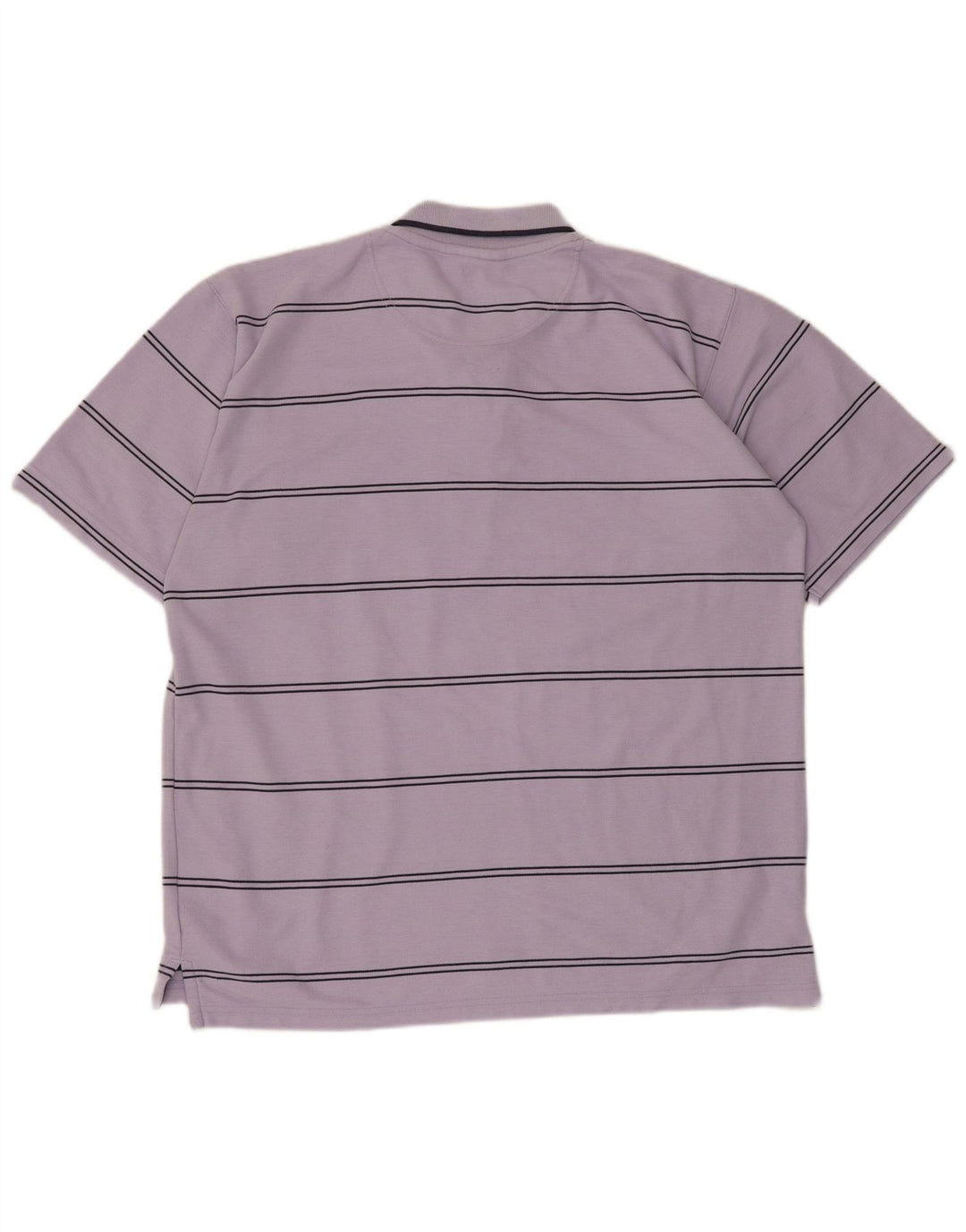 Camisa polo masculina Umbro grande poliéster listrado roxo