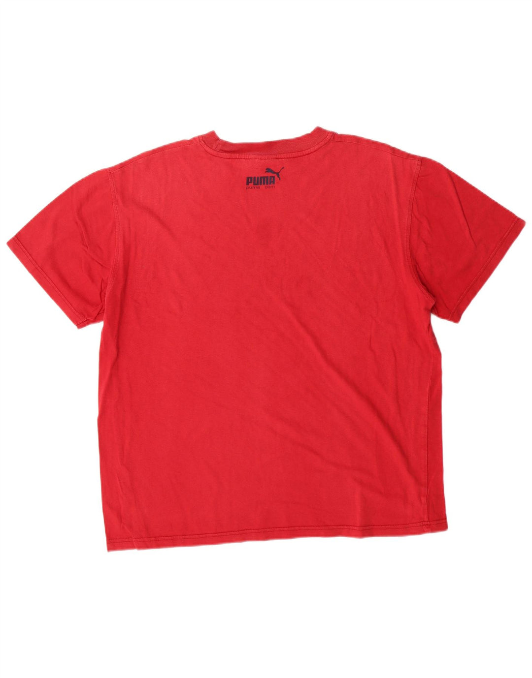 Puma Mens Graphic T-Shirt Top Grande Algodão Vermelho