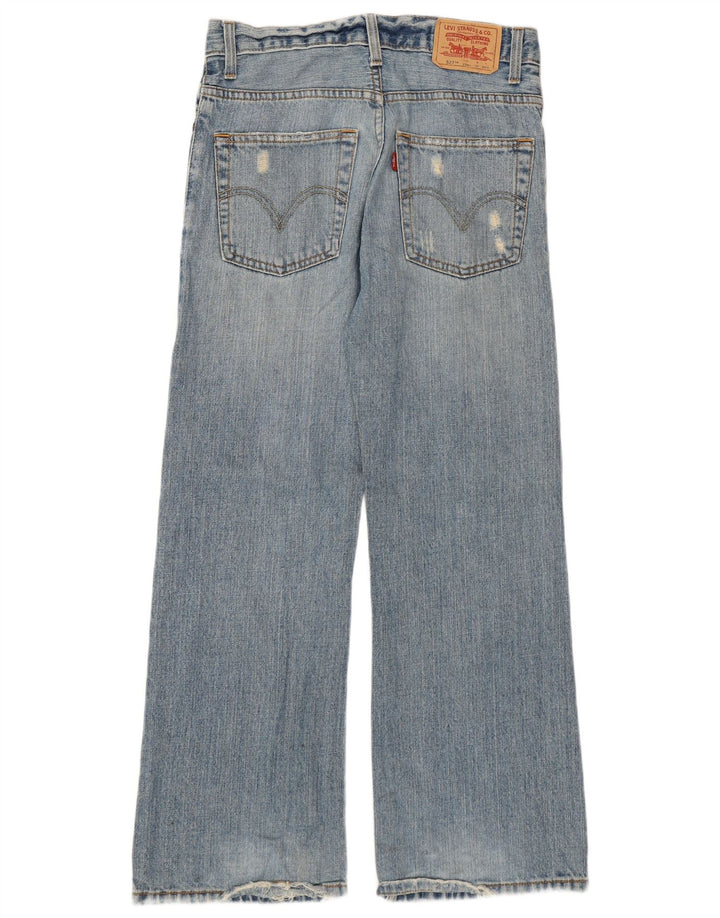 Calça jeans feminina Levi's 527 Distressed Bootcut tamanho 12 médio W28 L27 azul