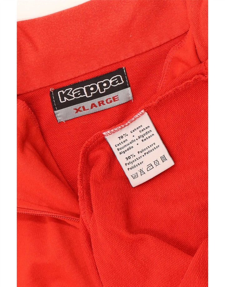 Moletom masculino Kappa com zíper e gola XL em algodão vermelho