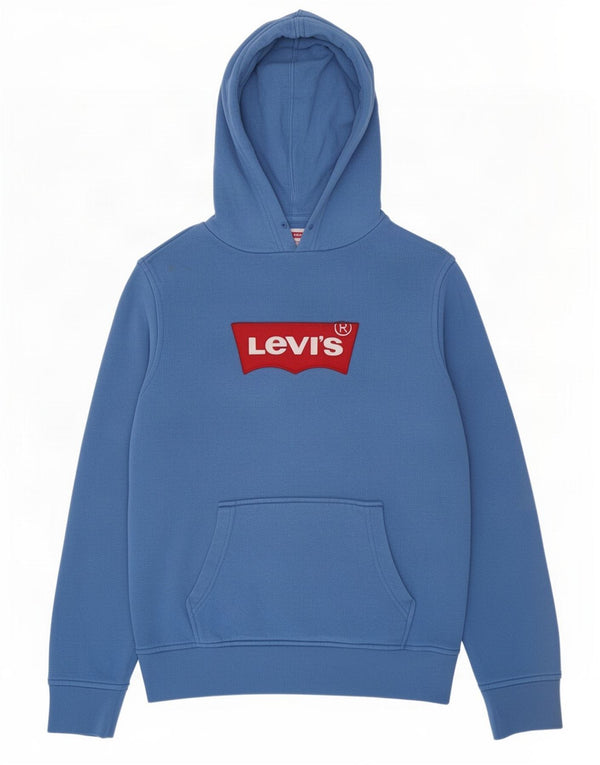Suéter com capuz gráfico masculino Levi's pequeno azul