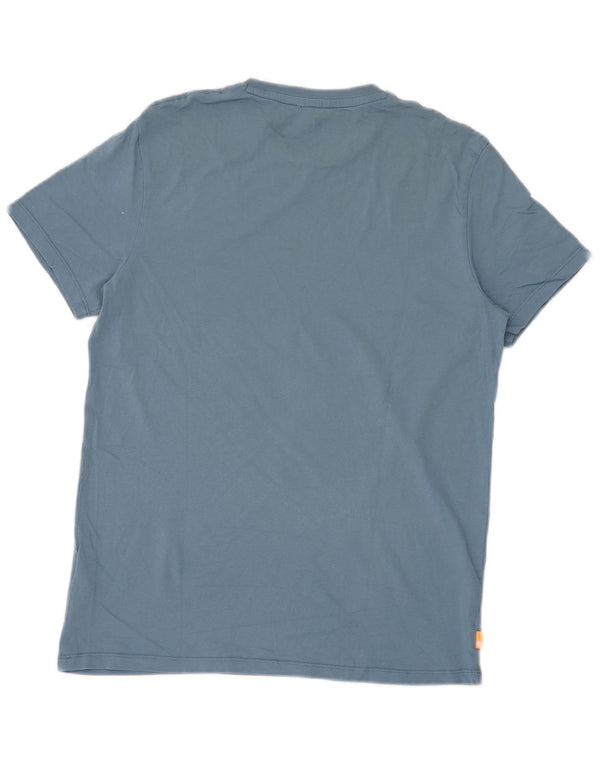 Timberland Mens Slim Fit T-Shirt Top Large Blue Cotton