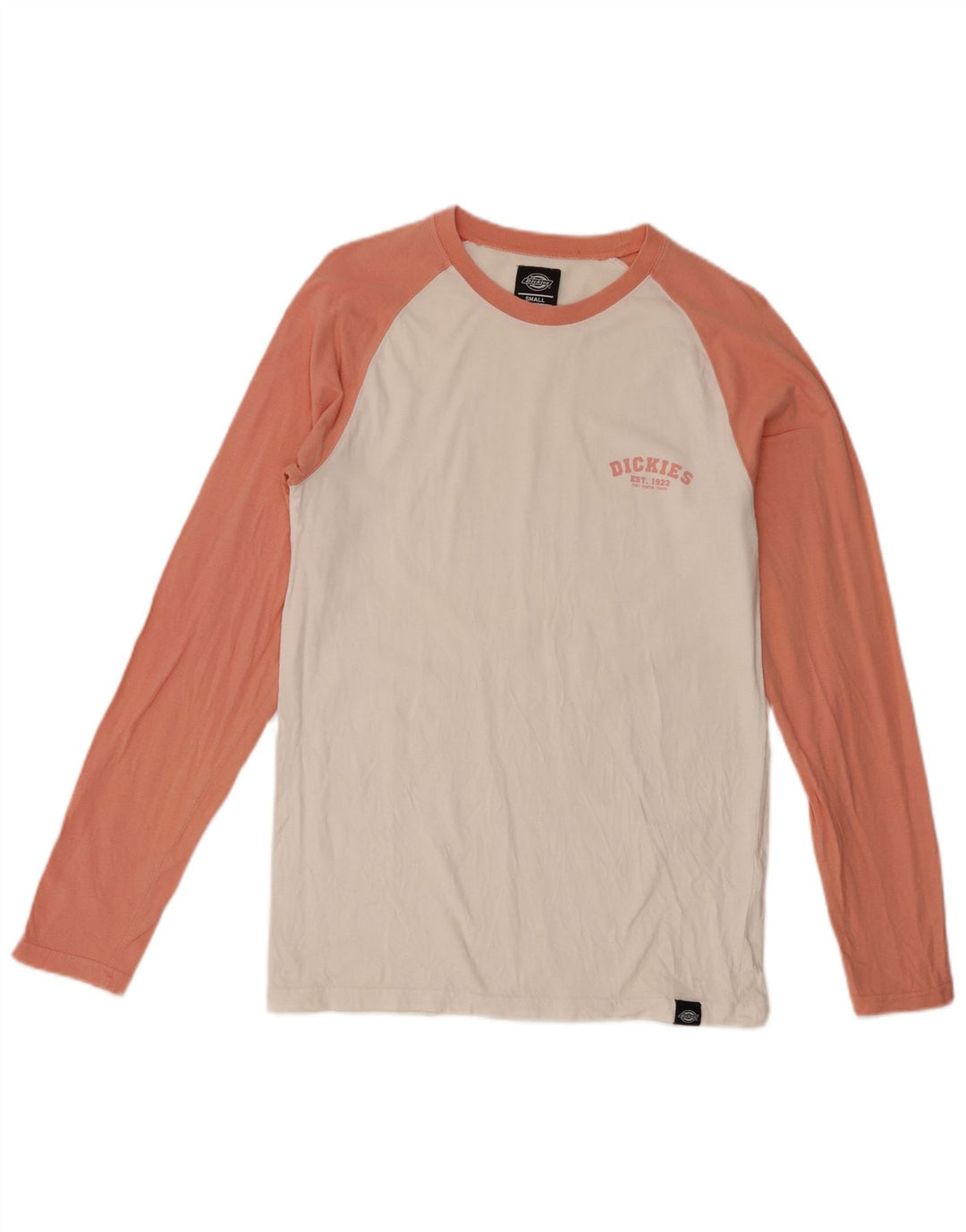 Top masculino Dickies manga comprida pequeno algodão colorblock branco