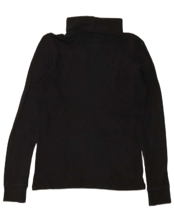 Blusa feminina Mountain Warehouse com gola redonda e manga comprida Reino Unido 8 pequena preta