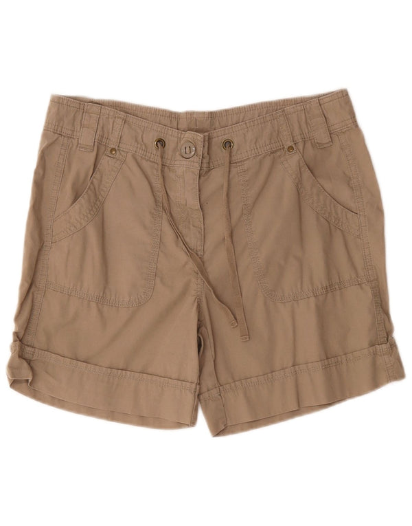 Shorts cargo feminino Marks & Spencer Reino Unido 12 médio W32 algodão cáqui