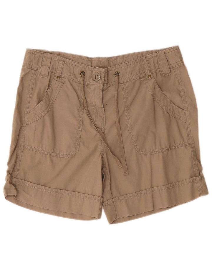 Shorts cargo feminino Marks & Spencer Reino Unido 12 médio W32 algodão cáqui