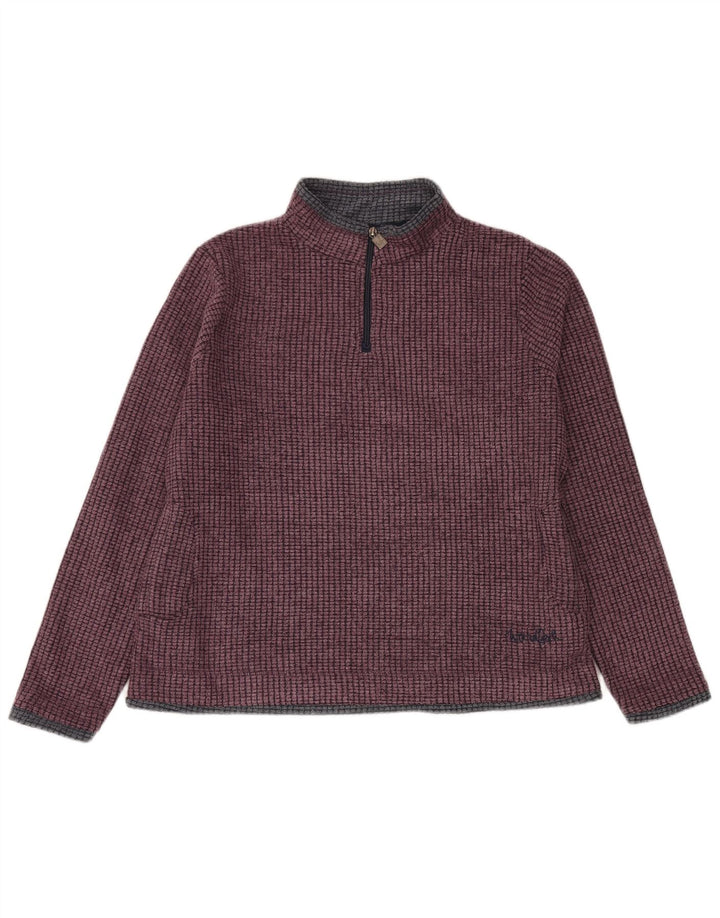 Moletom feminino Weird Fish com zíper e gola em ponte Reino Unido 18 XL roxo poliéster