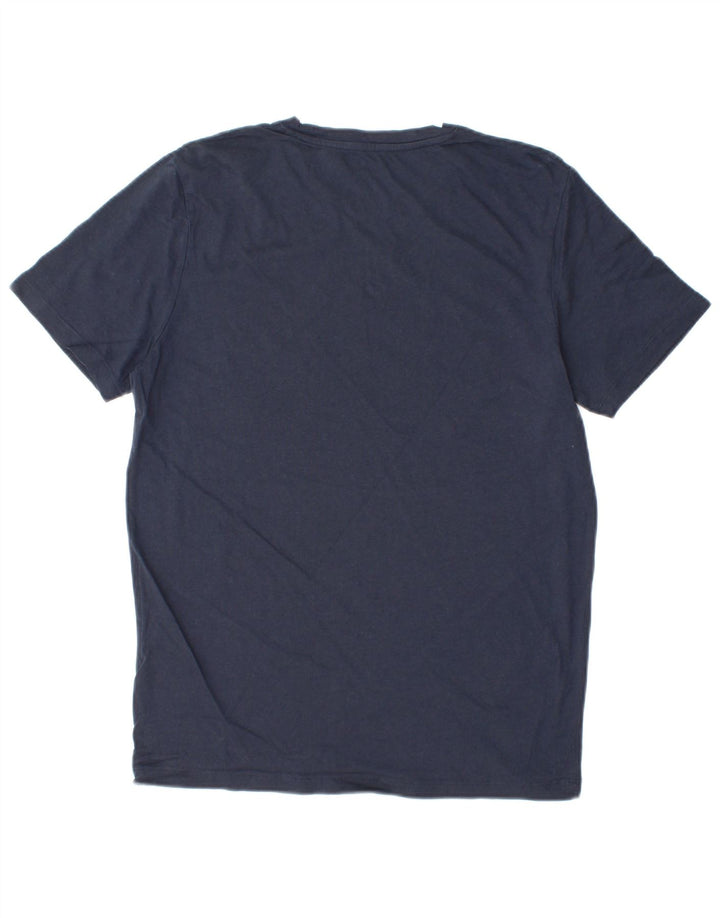 Camiseta masculina JACK & JONES de algodão azul marinho médio