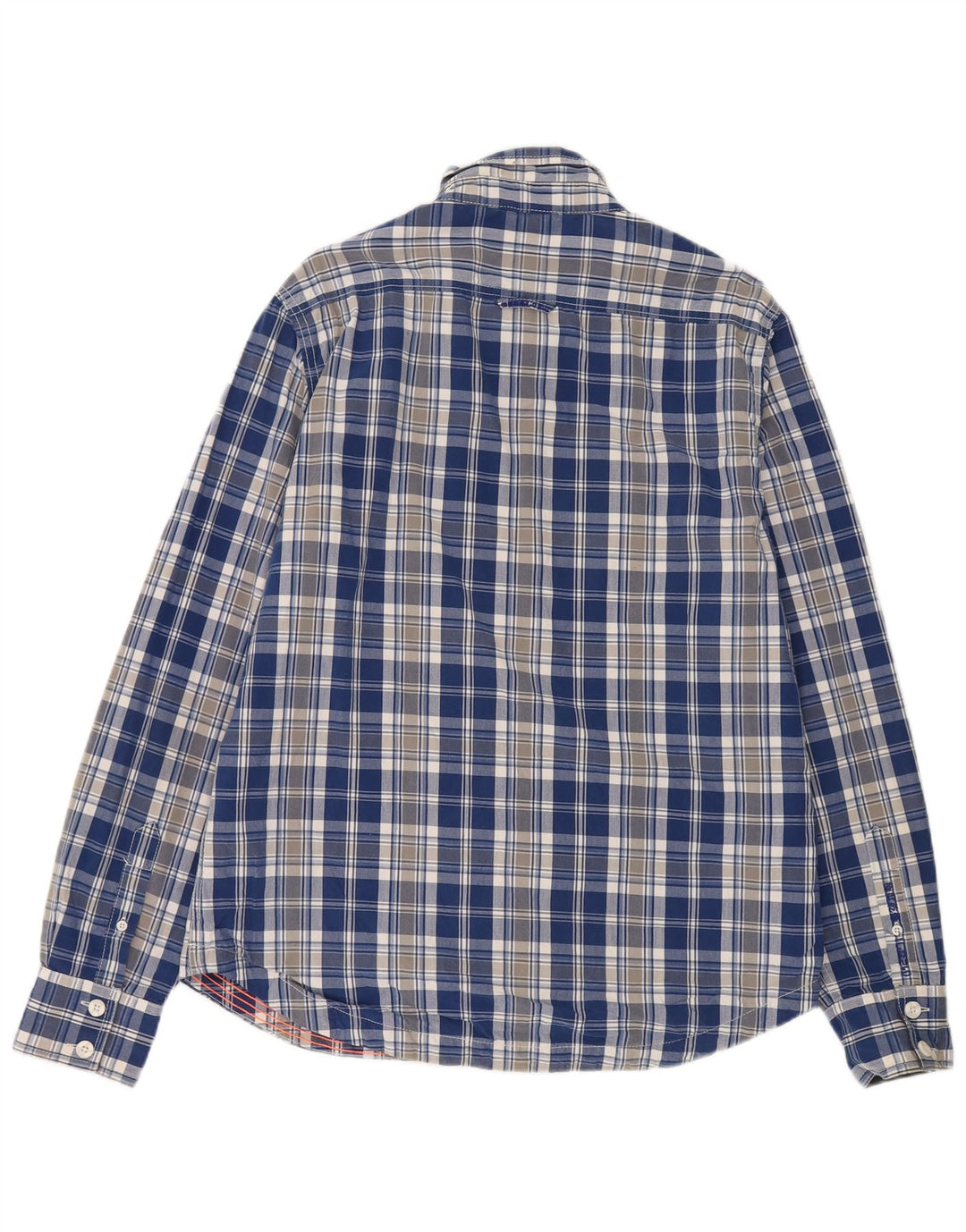 Camisa masculina Superdry 2XL algodão xadrez azul
