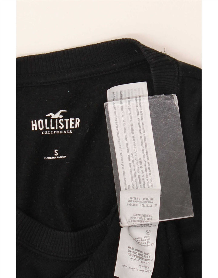 Hollister moletom masculino jumper pequeno algodão preto