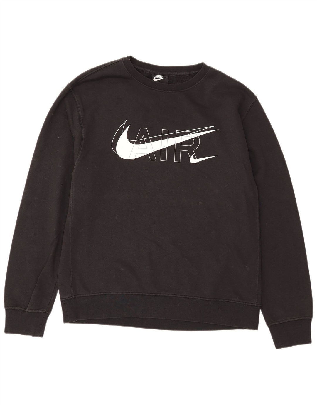 Nike masculino gráfico moletom jumper médio algodão preto
