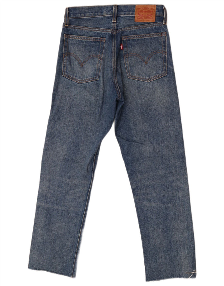 Calça jeans feminina Levi's Wedge Straight W24 L26 azul algodão