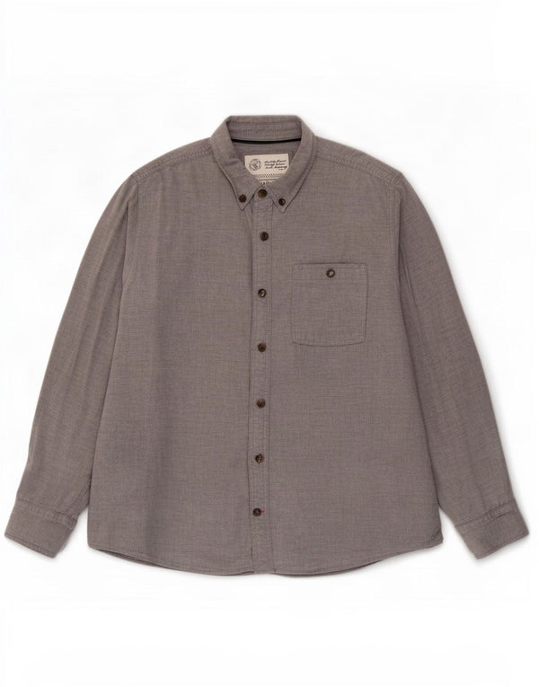 Camisa masculina Fat Face XL algodão cinza