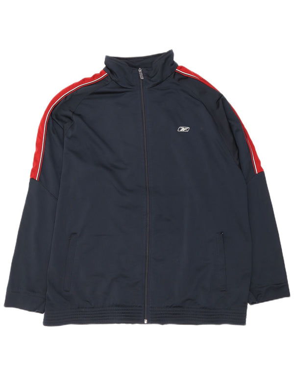 Reebok Mens Tracksuit Top Jacket XL Azul Marinho Colorblock