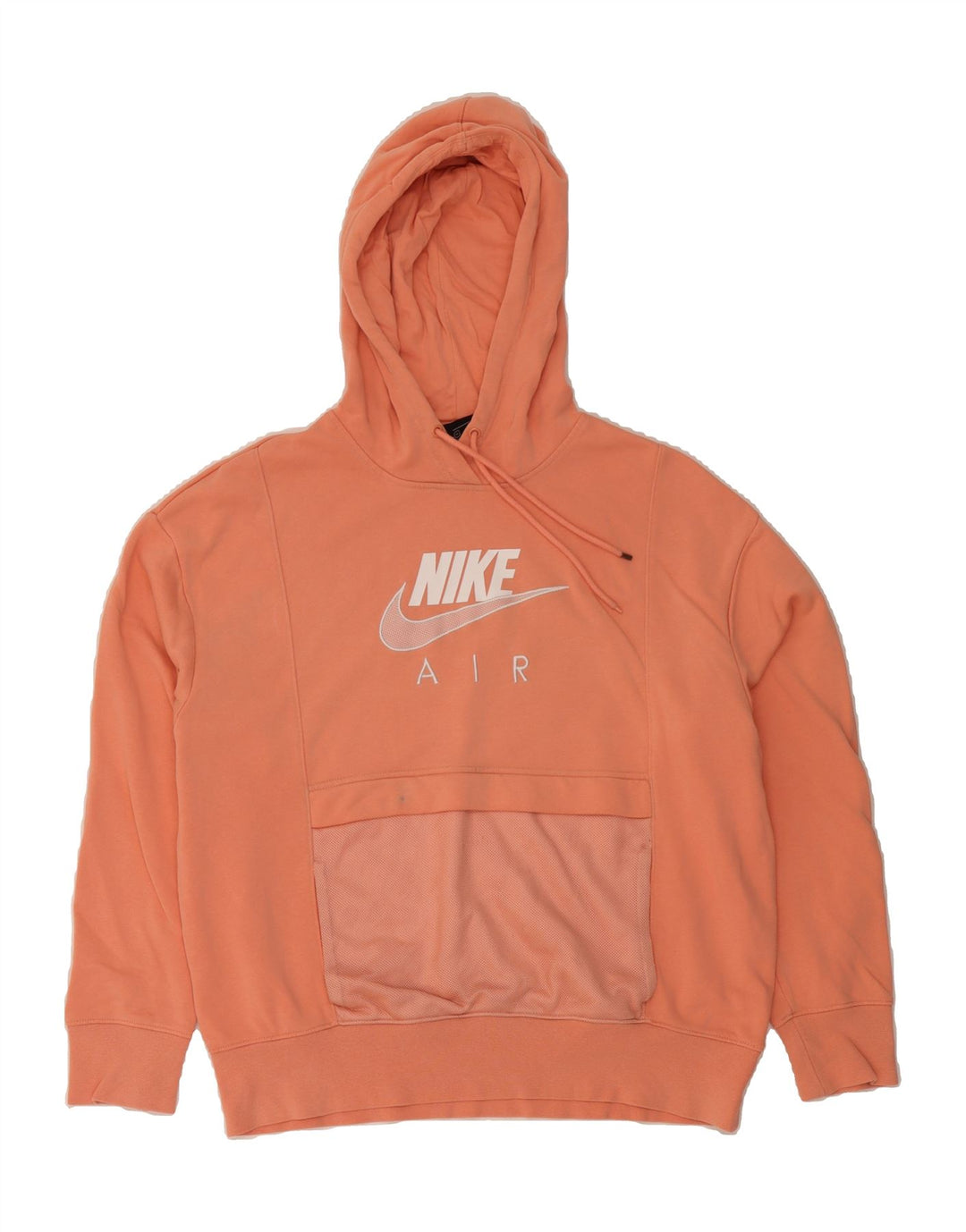 NIKE Womens Oversized Graphic Hoodie Jumper UK 14 Medium Pink Cotton Vintage Nike and Second-Hand Nike from Messina Hembry 